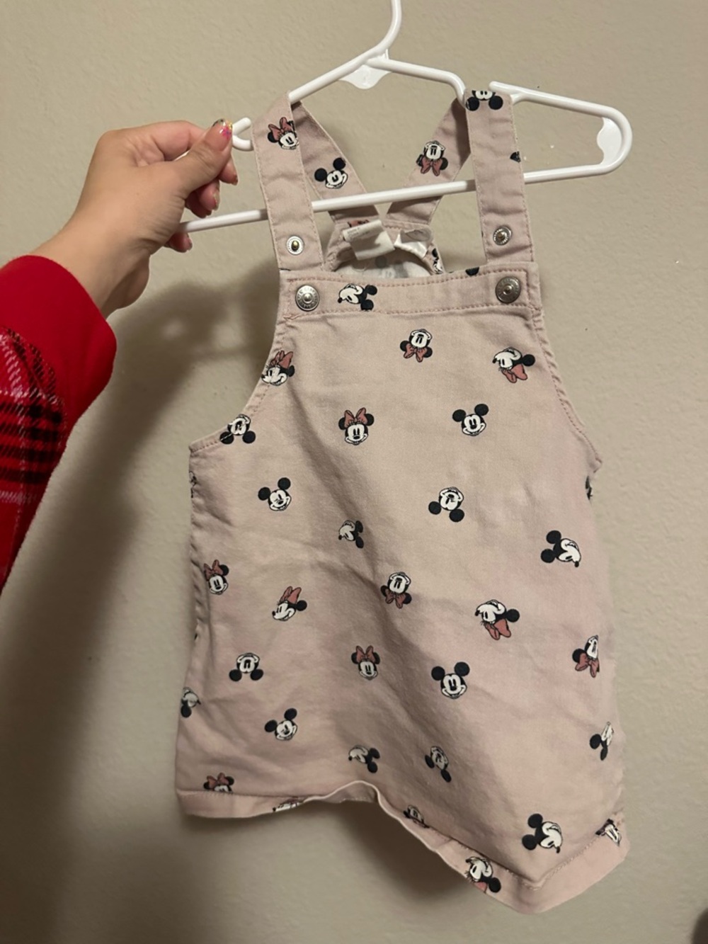 H&M Light Pink Disney Minnie & Mickey Overall Dress